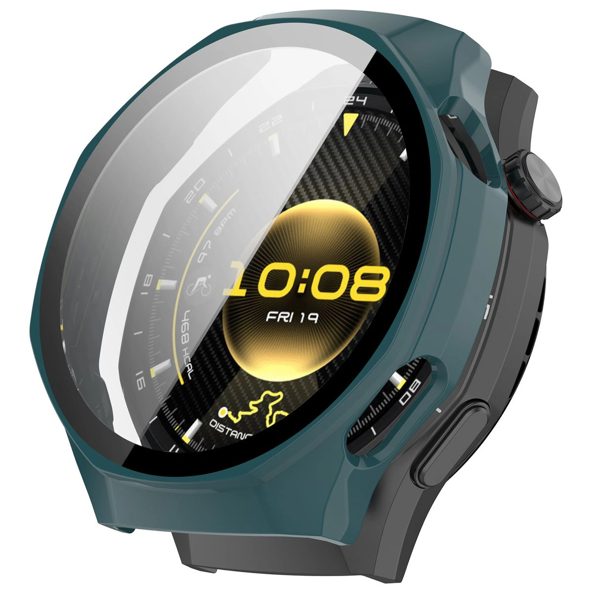 Wizualizacja nakładania etui Bizon Case Watch Adamo do Huawei Watch GT6 Pro 46 mm